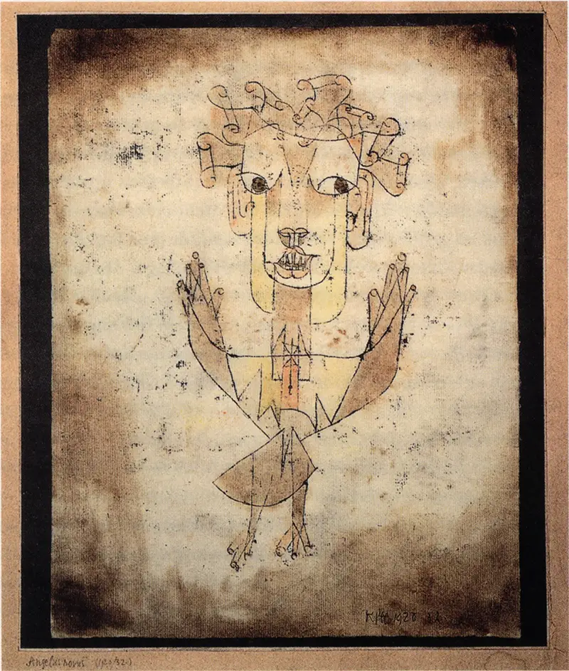 Angelus Novus in Detail Paul Klee